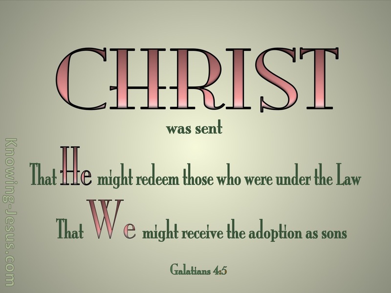 Galatians 4:5 That We Might Receive Adoption of Sons (pink)